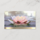 Carte De Visite Instructrice de yoga professionnelle à rayure doré (Devant)