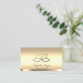 Carte De Visite Instructrice de yoga professionnelle de la Fleur d (Debout devant)