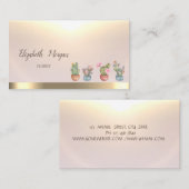 Carte De Visite Instructrice de Yoga Silhouette pour femmes Gold T (Devant / Derrière)