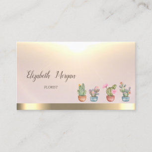 Carte De Visite Instructrice de Yoga Silhouette pour femmes Gold T