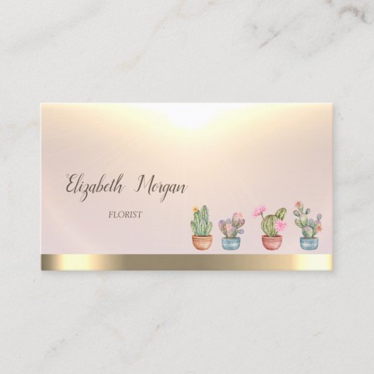 Carte De Visite Instructrice de Yoga Silhouette pour femmes Gold T (Devant)