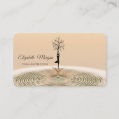 Carte de visite instructrice de yoga sous l'arbre (Devant)