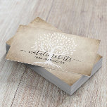 Carte De Visite Instructrice de Yoga Spa Vintage Tree Wellness<br><div class="desc">Cartes de visite pour Instructrice de Yoga Spa Vintage Tree Wellness.</div>