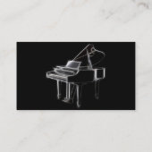 Carte De Visite Instrument classique musical de piano à queue (Dos)