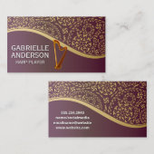 Carte De Visite Instrument de cordes de harpe (Devant / Derrière)