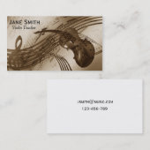 Carte De Visite Instrument de ficelle de tuteur de musique de (Devant / Derrière)