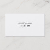 Carte De Visite Instrument de ficelle de tuteur de musique de (Dos)