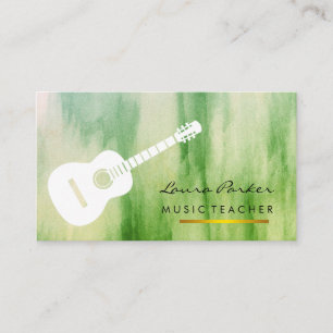 Carte De Visite Instrument de guitare du professeur de musique ver