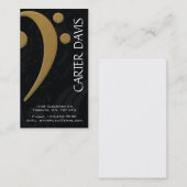 Carte De Visite Instrument de musique - clef basse (Devant / Derrière)