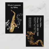 Carte De Visite Instrument de musique de leçons de musique (Devant / Derrière)