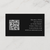 Carte De Visite Instrument de musique QR code Violon Enseignant (Dos)