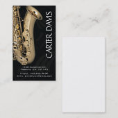 Carte De Visite Instrument de musique - Saxaphone (Devant / Derrière)