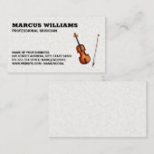 Carte De Visite Instrument de violon (Devant / Derrière)