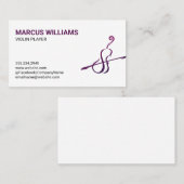 Carte De Visite Instrument de violon (Devant / Derrière)