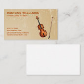 Carte De Visite Instrument de violon | Grunge (Devant / Derrière)