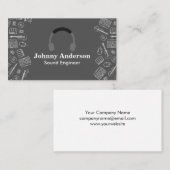 Carte De Visite Instruments de musique | Casque (Devant / Derrière)