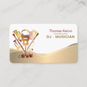 Carte De Visite Instruments de musique pour DJ Organisateur d'évén