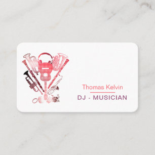 Carte De Visite Instruments de musique pour DJ Organisateur d'évén