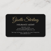 Carte De Visite Insurance Agent Photo QR Code  (Dos)