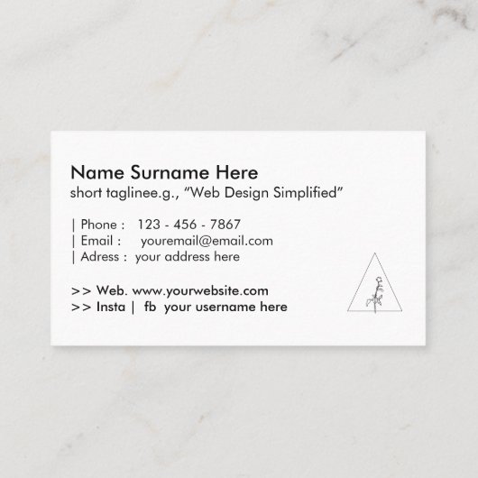 Carte De Visite Intégration de code QR (Dos)