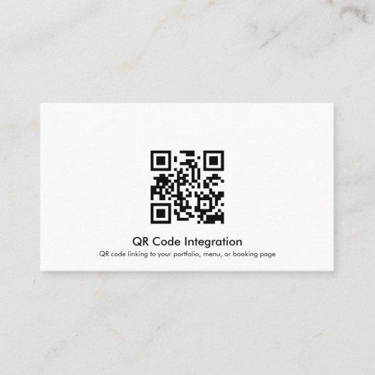 Carte De Visite Intégration de code QR (Devant)