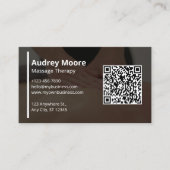 Carte De Visite Intégration de code QR pour la thérapie de massage (Devant)