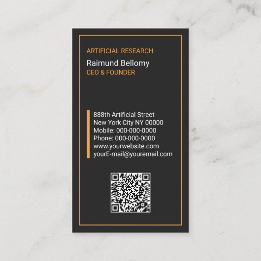 Carte De Visite Intelligence artificielle (Dos)