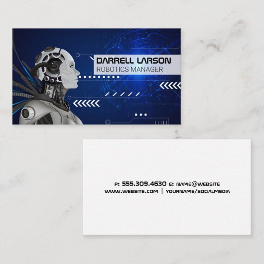 Carte De Visite Intelligence artificielle robotique (Devant / Derrière)