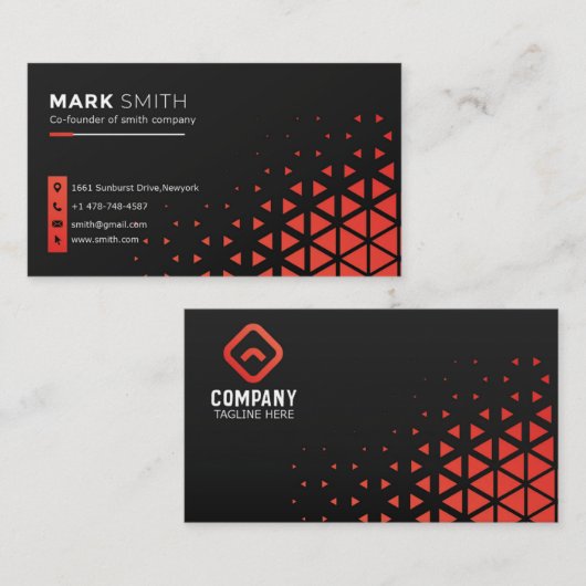 Carte de visite intelligent (Devant / Derrière)