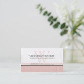 CARTE DE VISITE intelligent moderne monogramme ros (Debout devant)