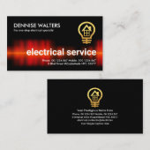 Carte De Visite Intercepter le courant électrique rouge (Devant / Derrière)