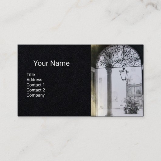 Carte De Visite INTÉRIEUR ARCHITECTURAL AVEC PORTE EN FER Papier n (Devant)