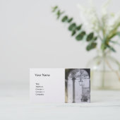 Carte De Visite INTÉRIEUR ARCHITECTURAL AVEC PORTES Pearle blanche (Debout devant)