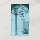 Carte De Visite INTÉRIEUR ARCHITECTURAL, PORTE EN FER Bleu Turquoi (Dos)