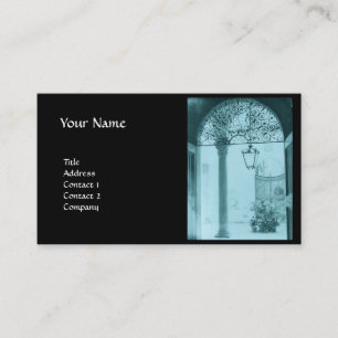 Carte De Visite INTÉRIEUR ARCHITECTURAL, PORTE EN FER Bleu Turquoi