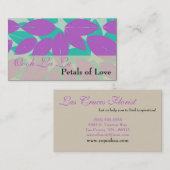 Carte de visite intérieur de feuillage floral pour (Devant / Derrière)