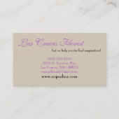 Carte de visite intérieur de feuillage floral pour (Dos)