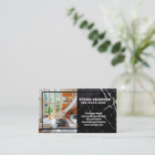 Carte De Visite Intérieur De Luxe | Marbre noir (Debout devant)