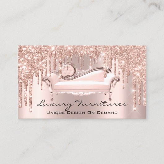 Carte De Visite Intérieur Design Luxe Meubles Rose Gold Canapé (Devant)