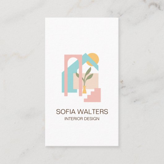 Carte De Visite intérieur design maison mise en scène immobilier h (Devant)