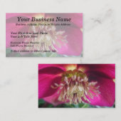 Carte De Visite Intérieur D'Une Fleur De Fleur De Fleur De Fleur D (Devant / Derrière)