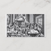 Carte De Visite Intérieur d'une hôtellerie, après une gravure sur (Dos)