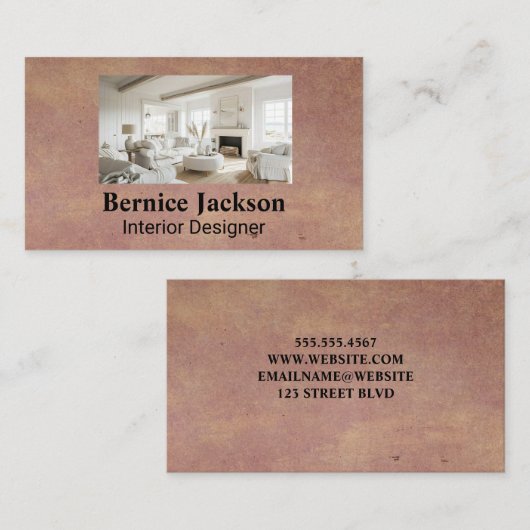 Carte De Visite Intérieur | Moderne (Devant / Derrière)