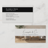 Carte de visite, Intérieur Rustique (Devant / Derrière)