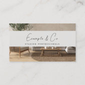 Carte de visite, Intérieur Rustique (Dos)