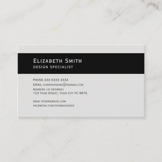 Carte de visite, Intérieur Rustique (Devant)