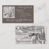 Carte De Visite Intérieurs victoriens pour le décorateur de (Devant / Derrière)