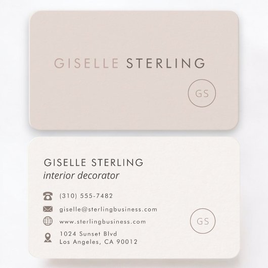 Carte De Visite Interior Decorator Feminine Professional