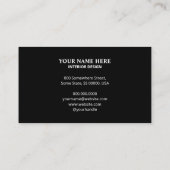 Carte De Visite Interior Design Architectural Dark Wood Texture (Dos)