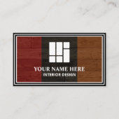 Carte De Visite Interior Design Architectural Dark Wood Texture (Devant)